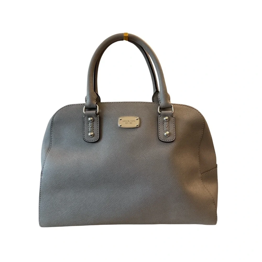 Michael Kors Cindy Dome Saffiano Leather Tan‎ Nude Travel Satchel Bag